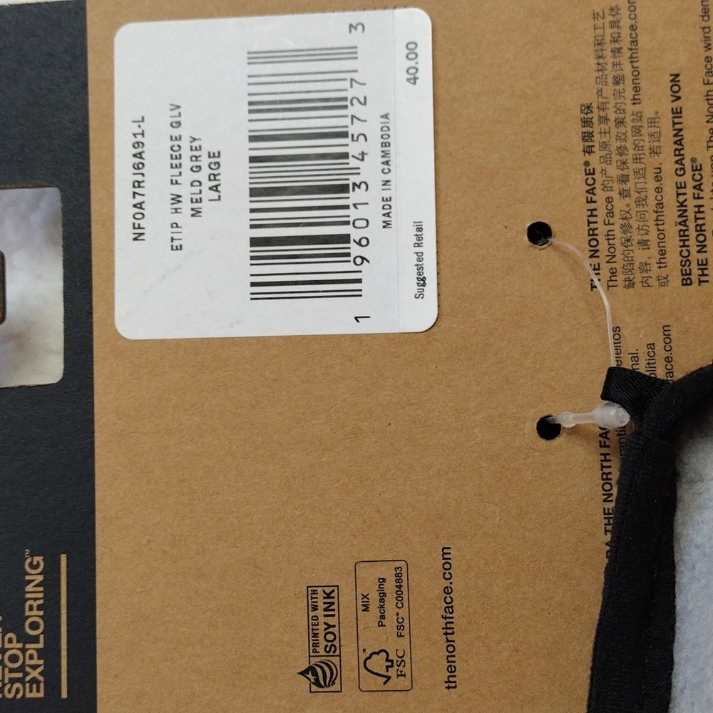 The North Face Women's Osito Etip Gloves Women's XL Misty Sage Fleece Gloves - Picture 7 of 7
